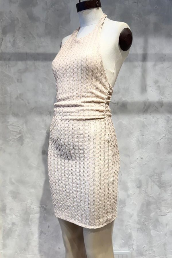 VESTIDO HALTER DESAGUJADO