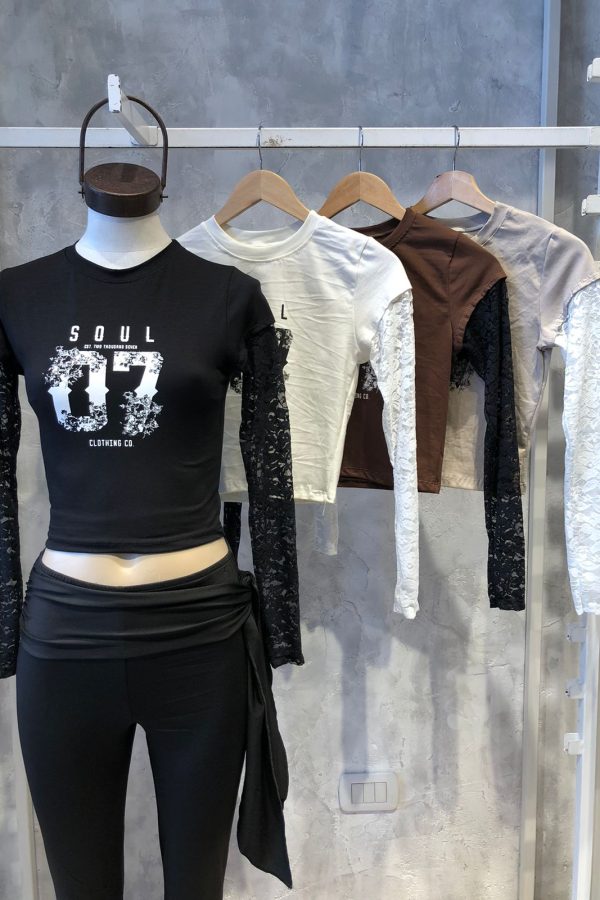 REMERA ALG CON LYCRA SOUL MANGA ENCAJE