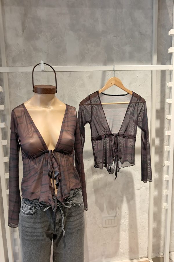 BLUSA TUL CEBRA CARDIGAN PARA ATAR